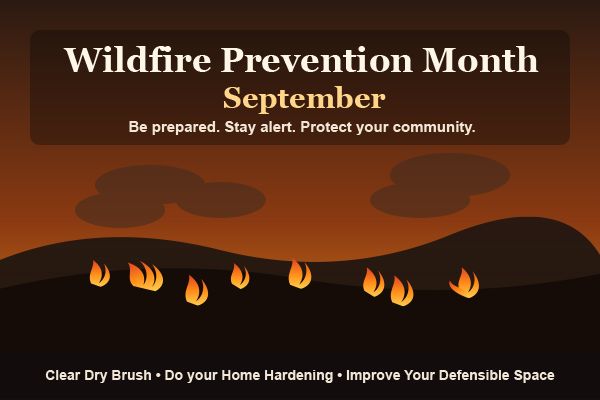 September is Wildfire Prevention Month